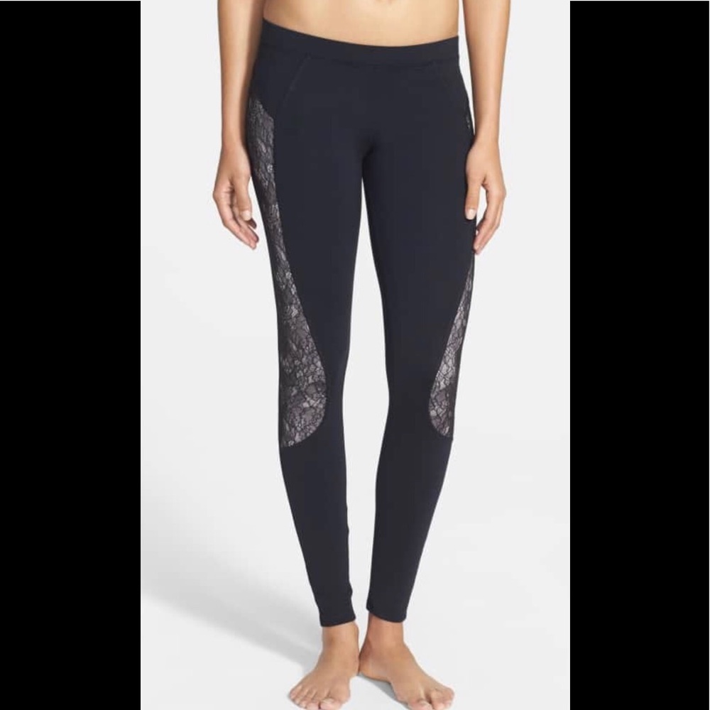 Solow Lace Inset Leggings - Large